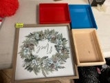 Wooden boxes in a Noel home decor