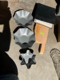 FineChina coffee cups, wooden cut out of Oklahoma, cooking tins, Photo album