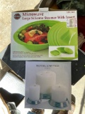 Microwave large silicon steamer with insert royal limited silver candle holder