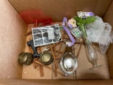 Picture frames, candle holders, vase, Straw hat