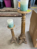 Candle stands with candles
