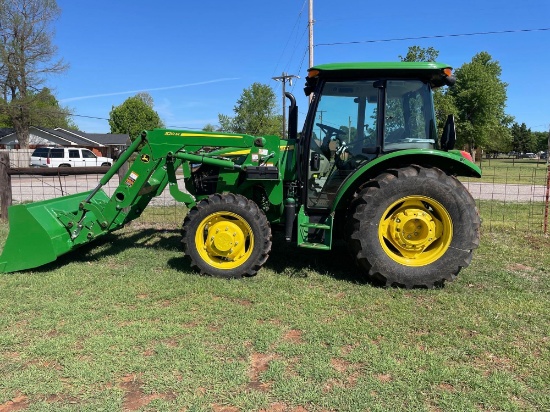 A- John Deer 5075 E 4x4 w/ front end loader & bucket