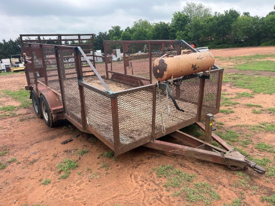 B- 16ft lawn trailer with ramp