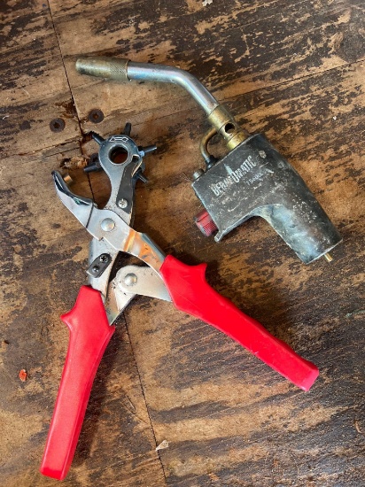 R - leather hole punch and torch head