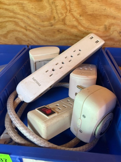 R timer and electric outlet surge protectors