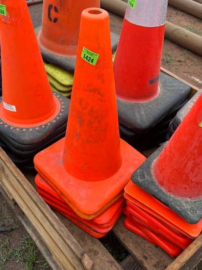 J 6 orange construction cones