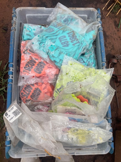 J- full tote of misc Livestock Tags