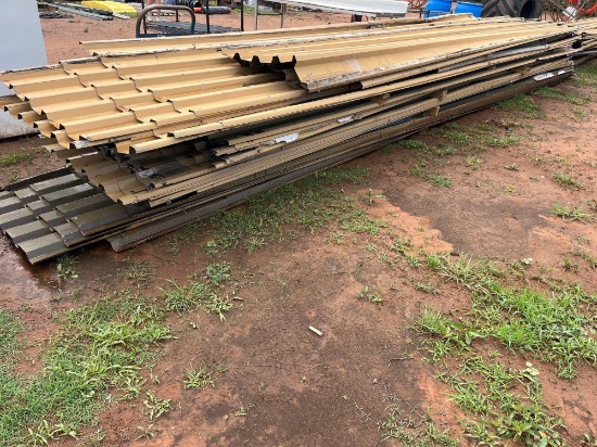 F- used stack of used sheet metal