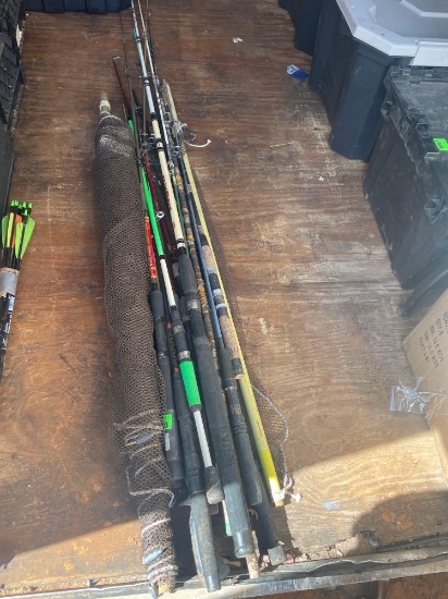 R - fishing rods; fishing net