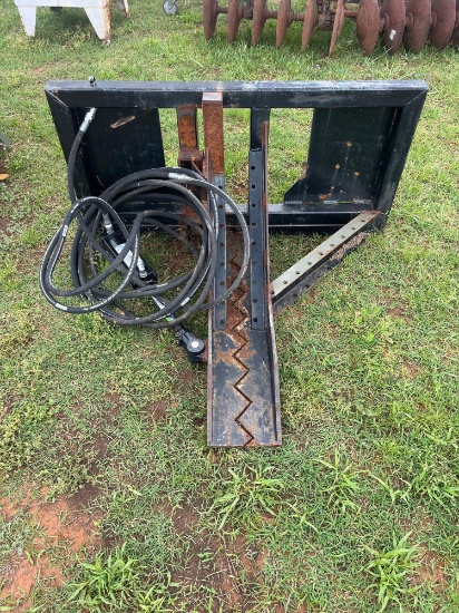 F- skid steer hydraulic tree root remover