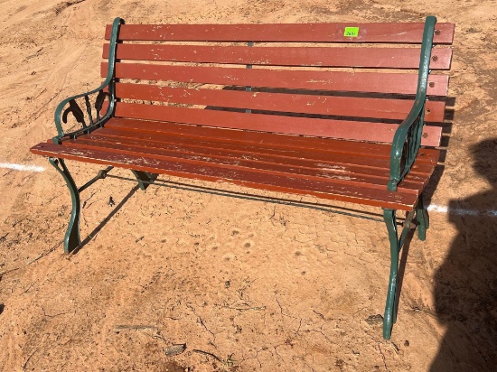 P - Wood and Iron outdoor bench