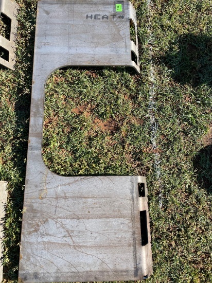 F - skid steer blank plate attachment w/ cutout
