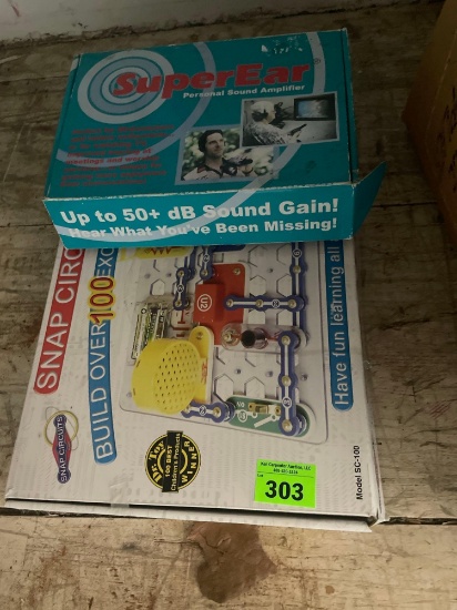 T - snap circuits jr; SuperEar sound amplifier