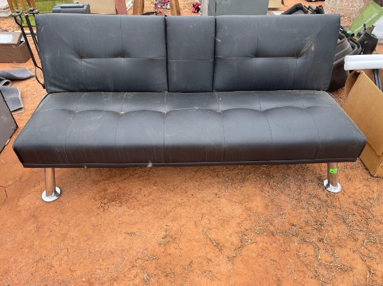 P - leather futon