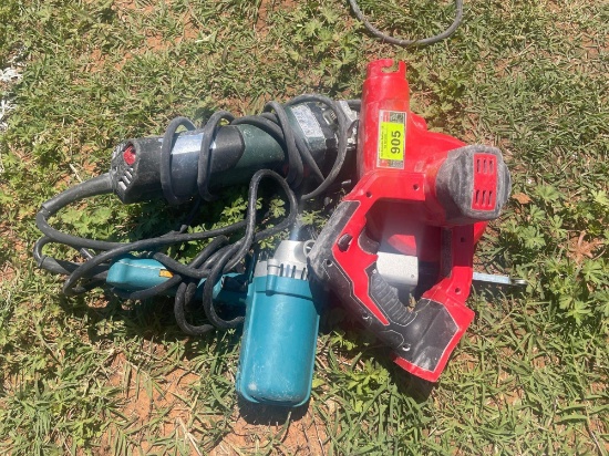 H - grinder; belt sander; mini blower