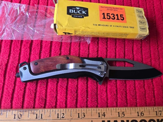 Heavy Duty, Buck Lock Blade Knife with Belt Clip. New in Box.