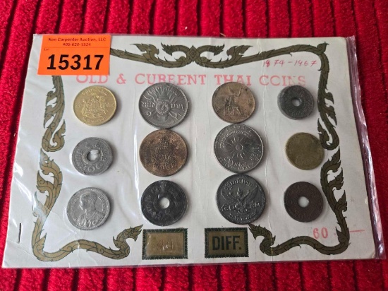 Old And Current Thai Coin Collection. 24 Coins Total.