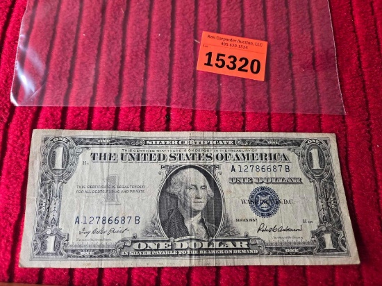 1957 Series, United States of America Silver Certificate. 1 Dollar Note.