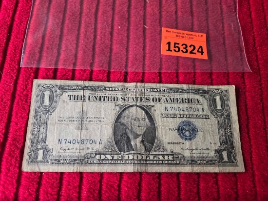 1957 A Series, United States of America Silver Certificate. 1 Dollar Note.