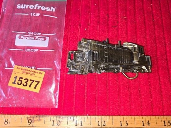 Solid Brass Train Buckle. The Great American Chicago Buckle Co. Numbered J273.