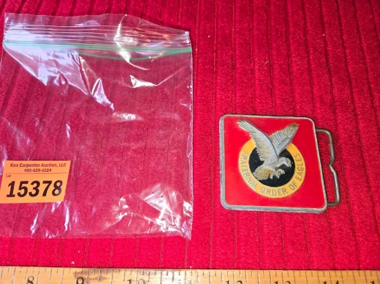 Vintage, Fraternal Order of Eagles, Collectible Buckle.