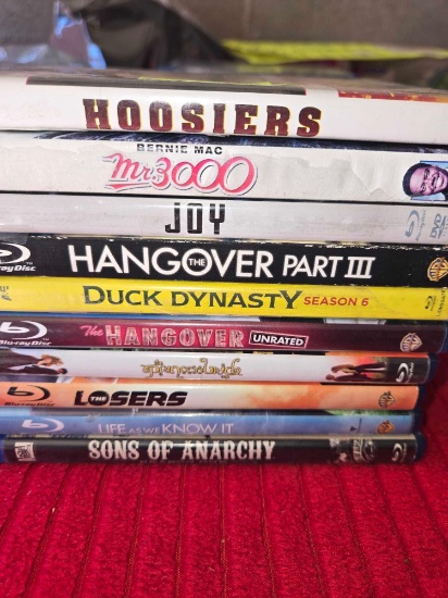 10 Assorted Blu-Ray DVD Movies. All One Money.