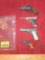4 Assorted, Vintage , Small Cap Guns. All one Money. Collectible.