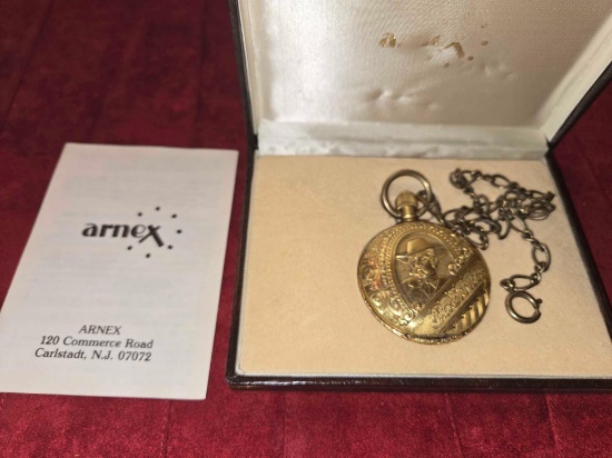 Annex, Jack Daniels Collectible Pocket Watch with Chain. In Case.. Jewelry
