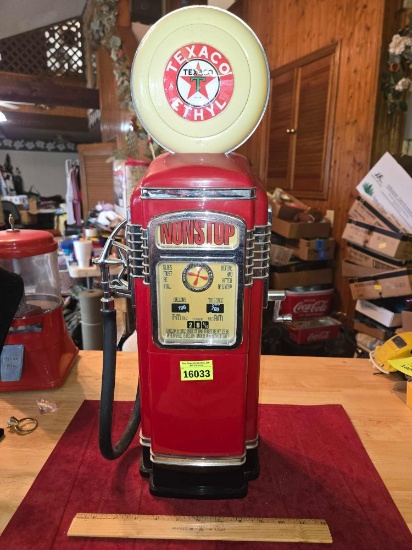 Texaco Ethyl Collectible Gas Pump. Am/Fm Radio Tape Player. Stereo. Home Decor.