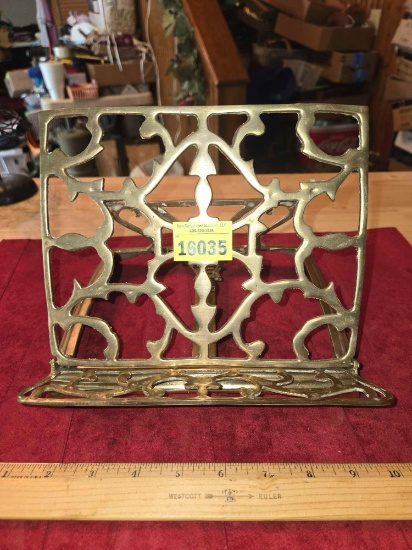 Solid Brass, Adjustable Book Easel.