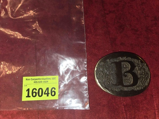 Collectible ADM Brass Buckle. B. Made in USA.