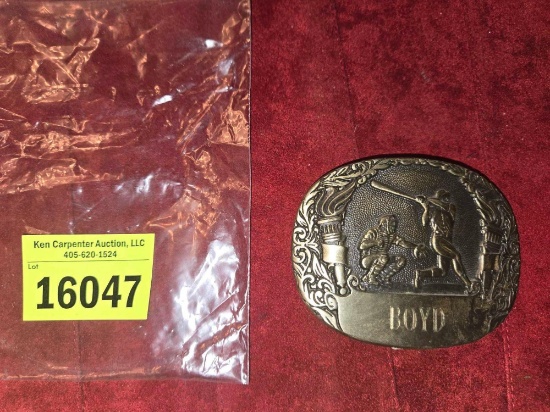 Collectible ADM Brass Buckle. Baseball Commerative. Made in USA.
