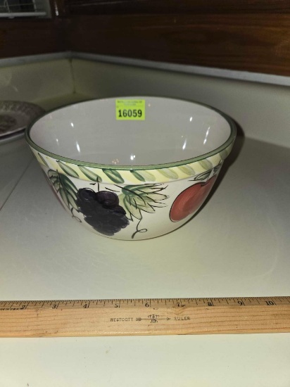 Ornate Fruit/Serving Bowl. Dishwasher and Microwave Safe.