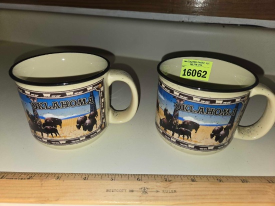 Pair of Large Oklahoma Mugs.