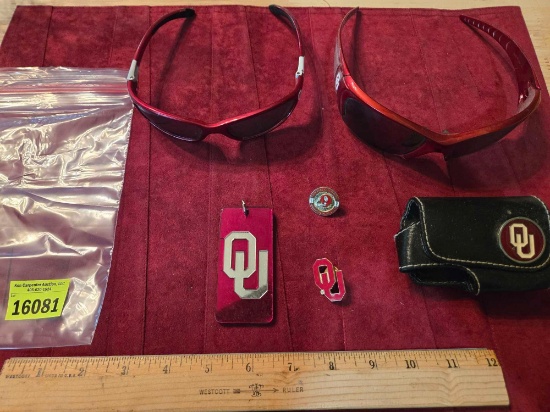 Assorted Oklahoma University Collectible Items. All one Money.