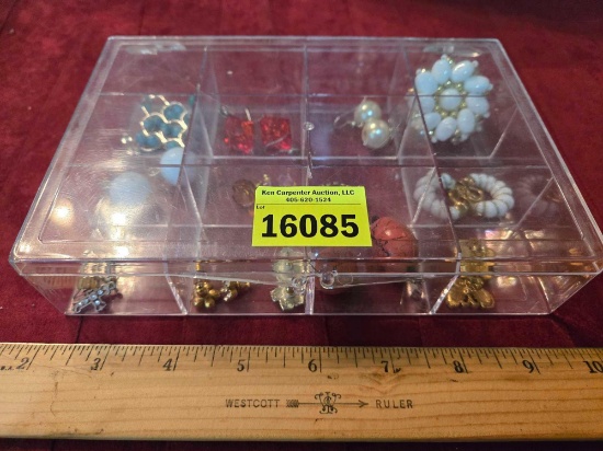 Jewelry Organizer with Assorted Earring Sets.