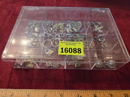 Jewelry Organizer with Assorted Pendants and Charms.