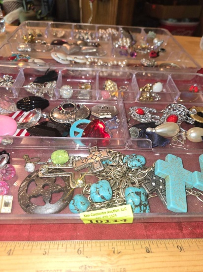 2 -Organizers of Jewelry and Jewelry Making Items. Both Trays one Money.