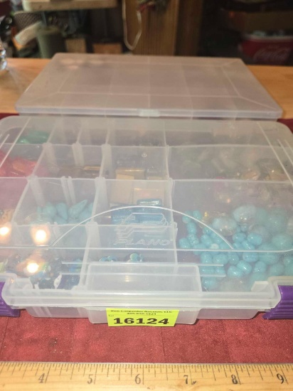 2 -Organizers with Assorted Jewelry Making Items. Both one Money.