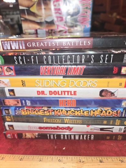 Stack of 10 Assorted DVDs. Sealed in Packaging. All one Money. Entertainment.
