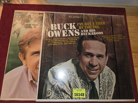 2-Buck Owen's, Vintage Vynl Records. Both one Money. Entertainment. Collectible.