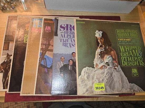 6- Herb Alpert and the Tijuana Brass. Vintage Vynl Records. All one Money. Entertainment.
