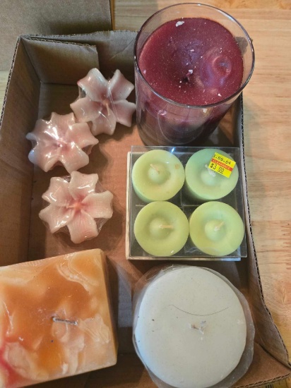 Box of Assorted Candles. Most New. All one Money.