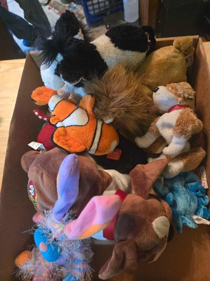 Box of Assorted Toy Stuffed Animals. All one Money.