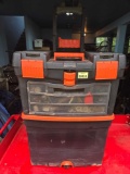 Black and Decker Organizer, Carry All , Tool Box System with Assorted Tools and Hardware. On