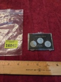 3-1943 US Steel Pennies. All Mint Set. S,P,and D, Collectible Coins. In Plastic Display Case