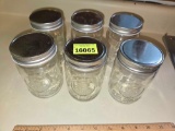 Set of 6, Slim Chickens, Pint Dessert Jars.