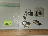 4 Assorted Small Locks with Keys.