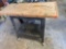 RollIng wood table, contents not included