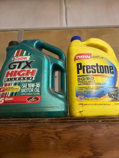 Prestone antifreeze and castrol oil